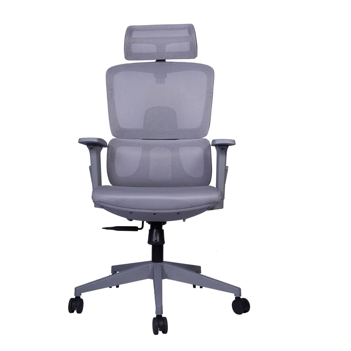 DecArt Glanza High-Back Mesh Chair (GLANZA-HB) in Grey — office chair manufacturer, Faridabad