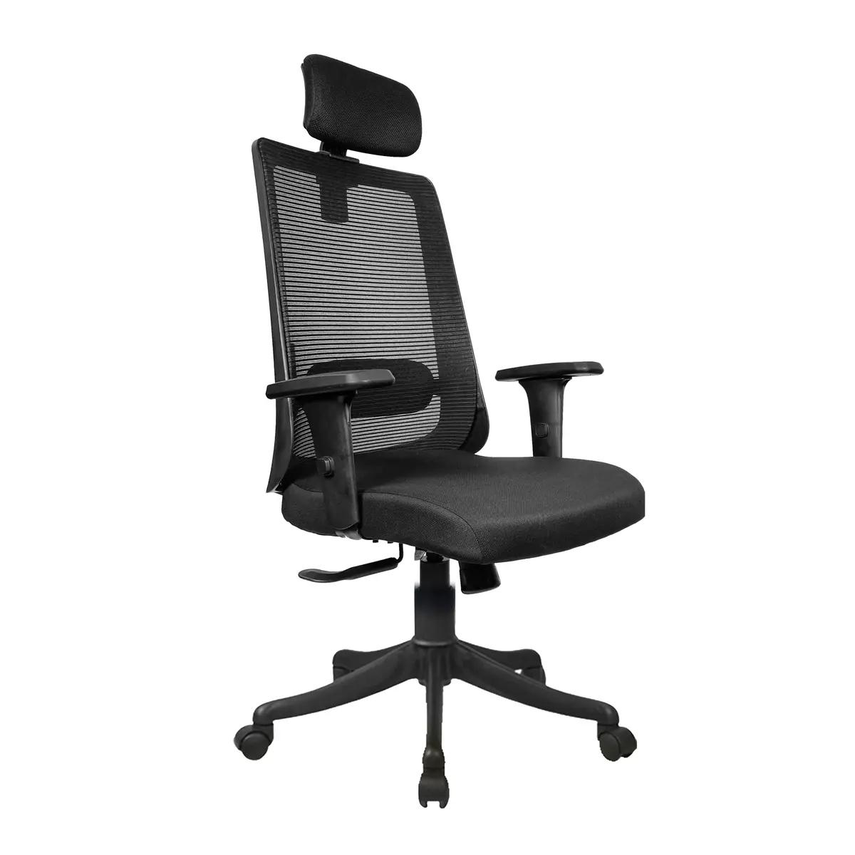 DecArt Hilite High-Back Mesh Chair (HILITE-HB) in Black — office chair manufacturer, Faridabad