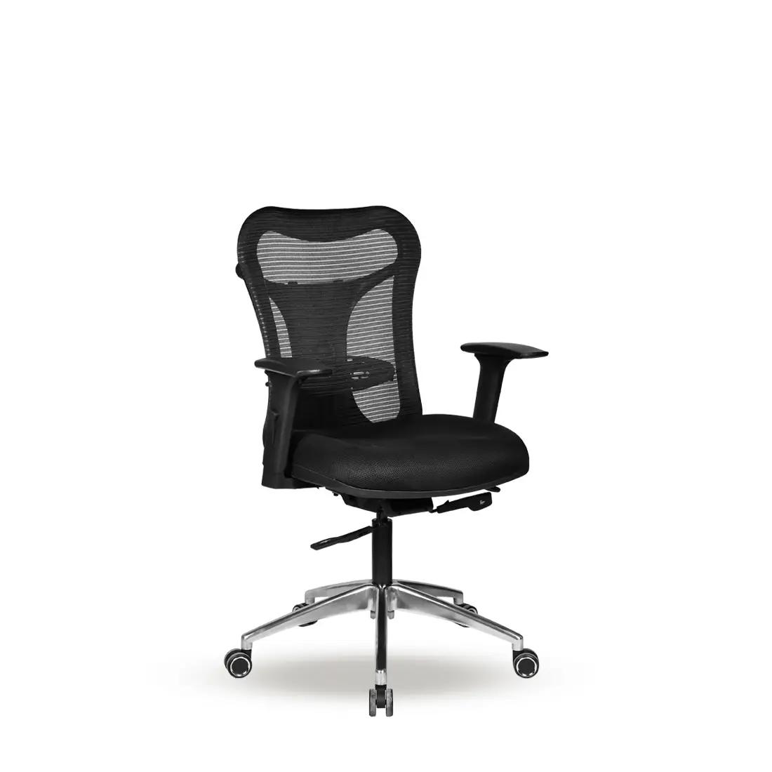 DecArt Optimus Pre Mid-Back Chair (OPTIMUS-PRE-MB) in Black — office chair manufacturer, Faridabad
