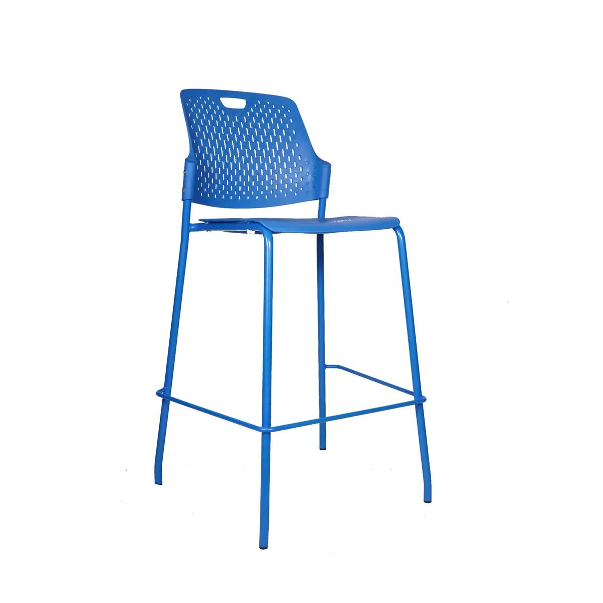 DecArt Comfort Hi-Stool (COMFORT-HI-STOOL) in Blue — office chair manufacturer, Faridabad